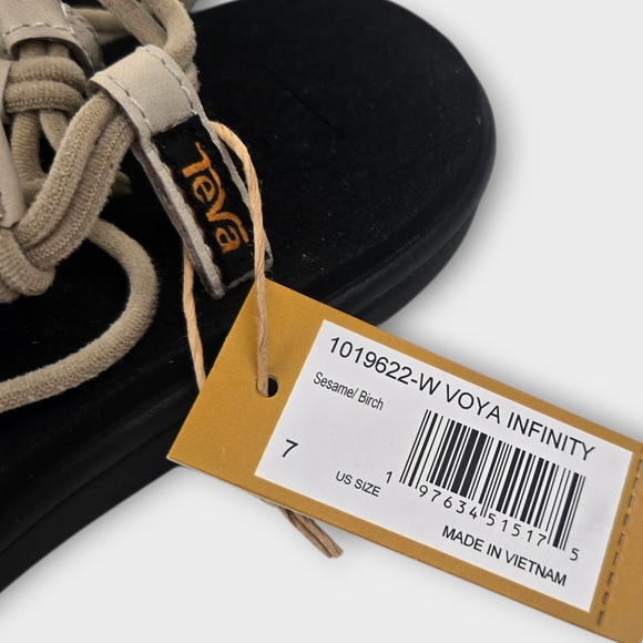 Teva Women's Voya Infinity Strappy Sandals Sesame Birch - US SIze 7 - New - Picture 4 of 10